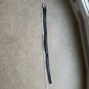 GAP Black Leather Belt with Silver Buckle